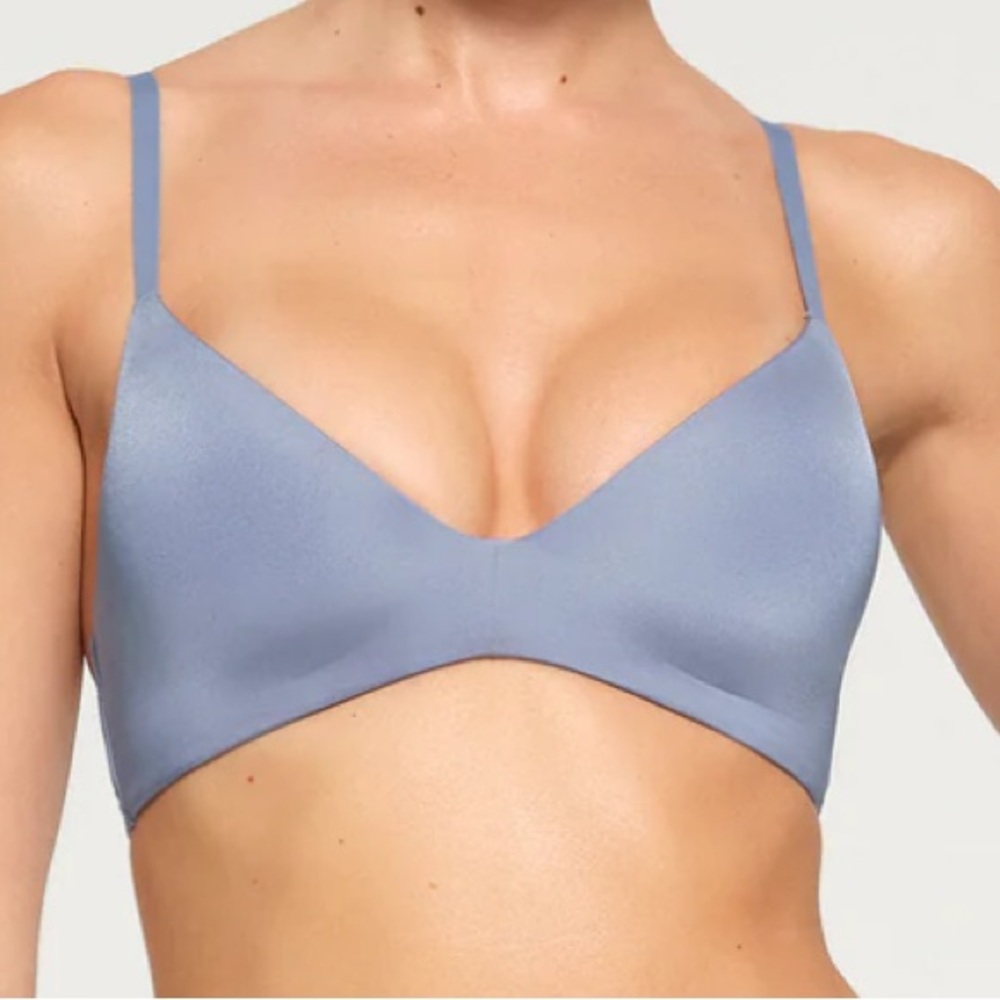 NWT Skims Women’s Wireless Form Lightly Lined Demi Bra in Slate - size 40DD